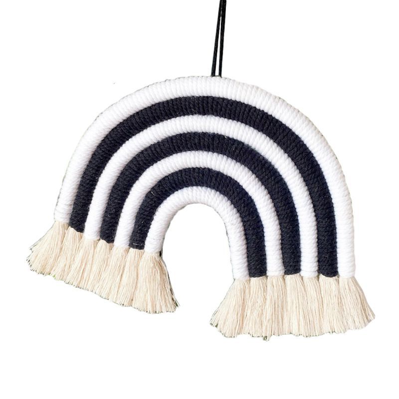Children Room Decoration Pendant Nordic Hand-woven Boho Rainbow Tassel Wall Hanging Ornaments Photo Props Kid's Bedroom Decor