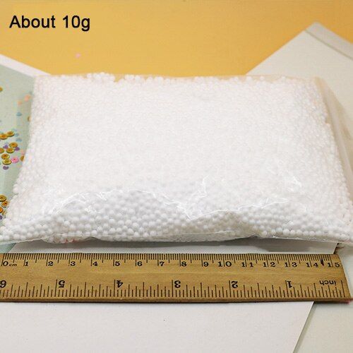 BoxiSlime Foam Beads Toy White Colorful Foam Balls Slime Supplies Filler Sprinkles For Fluffy Clear Slime Toy