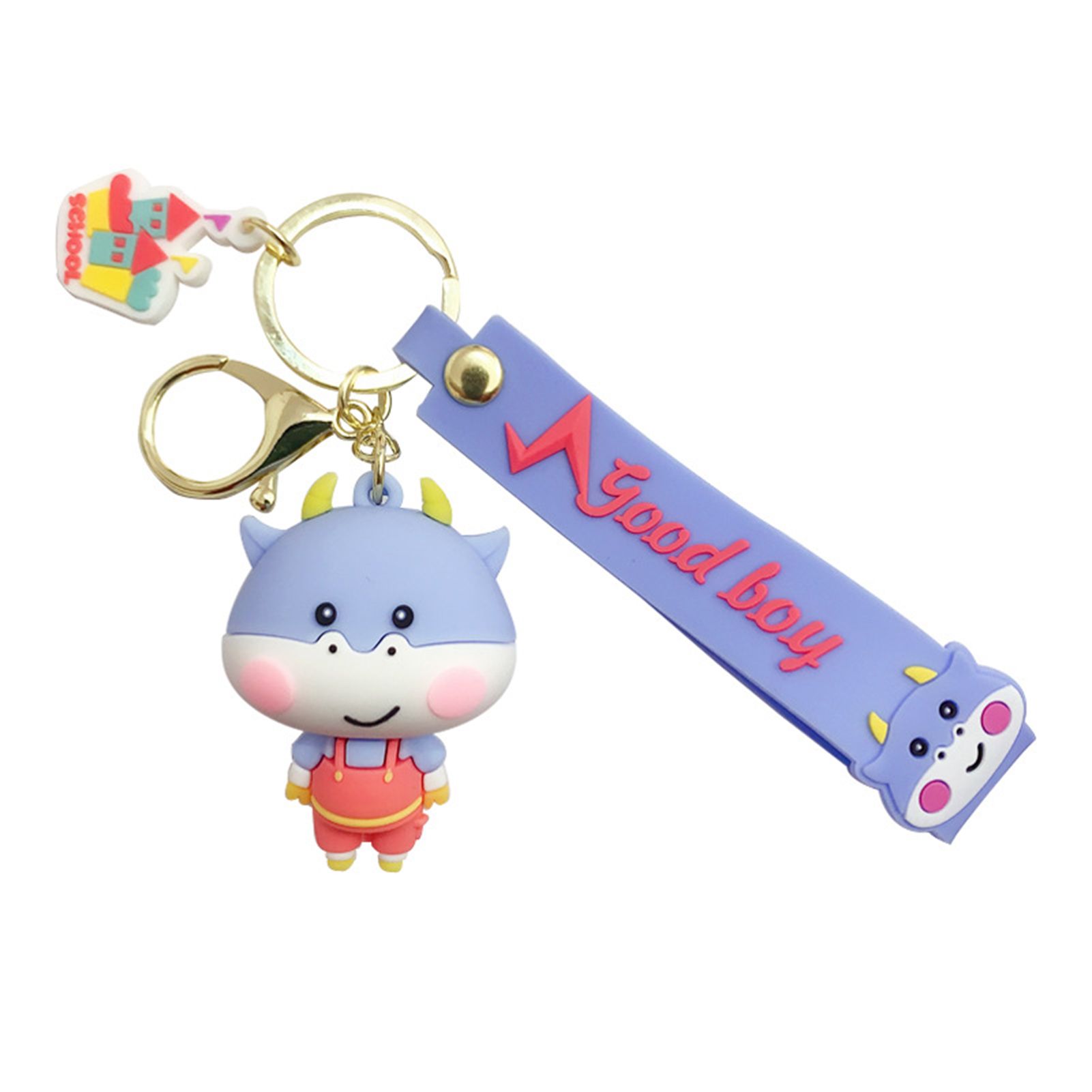 Key Chain Premium Soft Cattle Mascot Good Craftsmanship Durable Key Chain For Home
