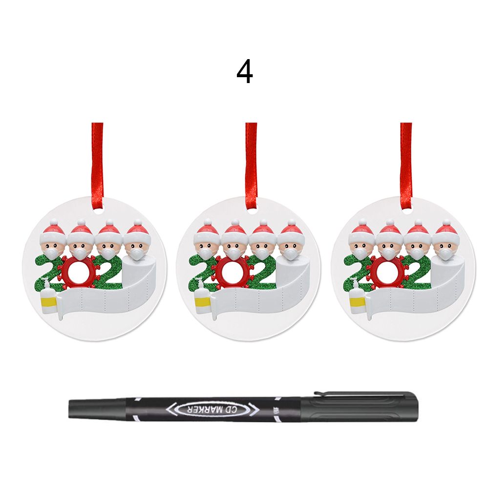 3Pcs Non-resin Snowman with Fe Cover Christ Party Festival Decor Pendant