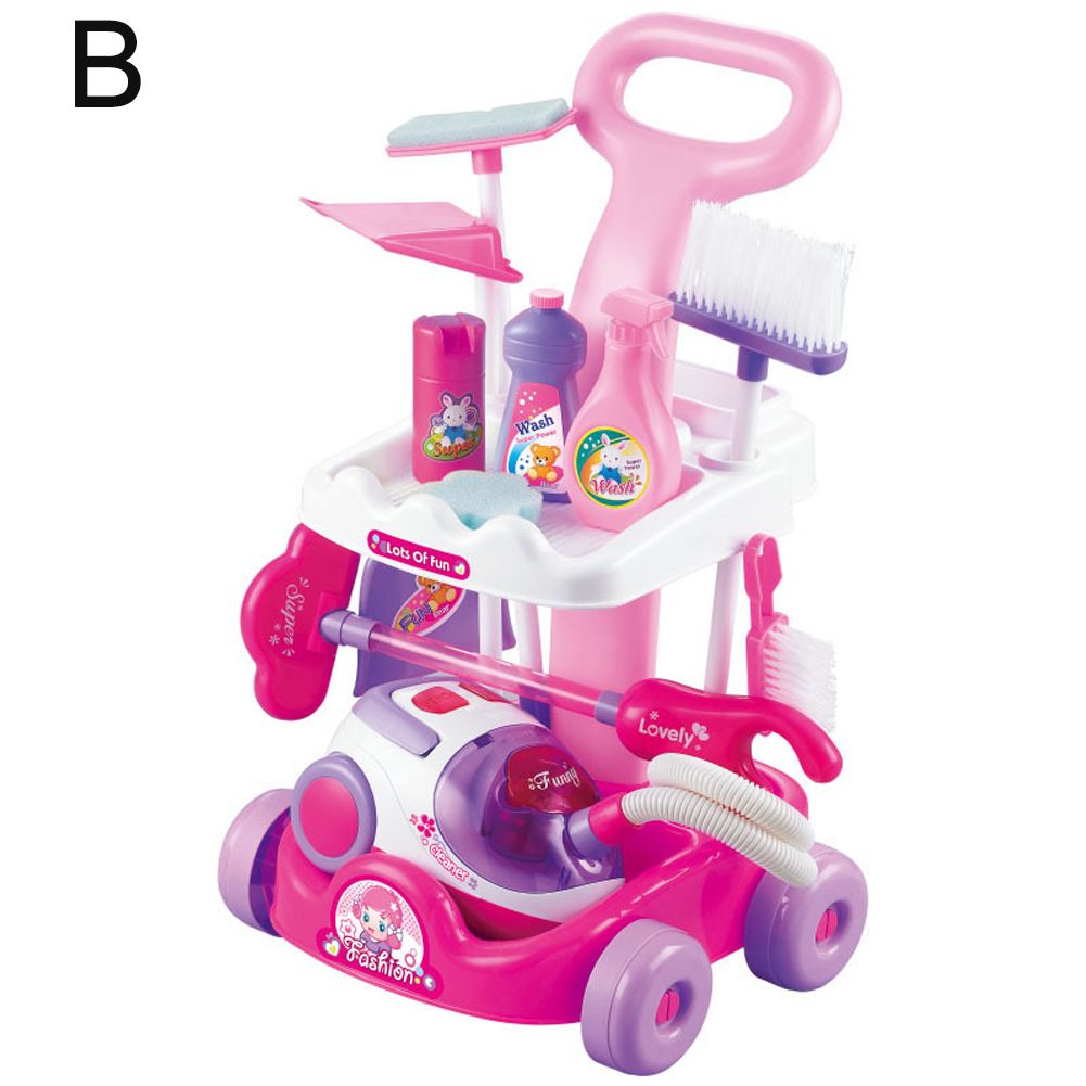 Housework Simulation Vacuum Cleaner Kids Pretend Play Toy Plastic Cleaning Tool