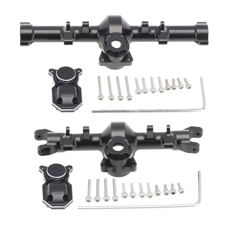for 1/24 RC Crawler Axial SCX24 90081 AXI00002 Parts Metal Front & Rear Axle Diff Cover Upgrade Accessories