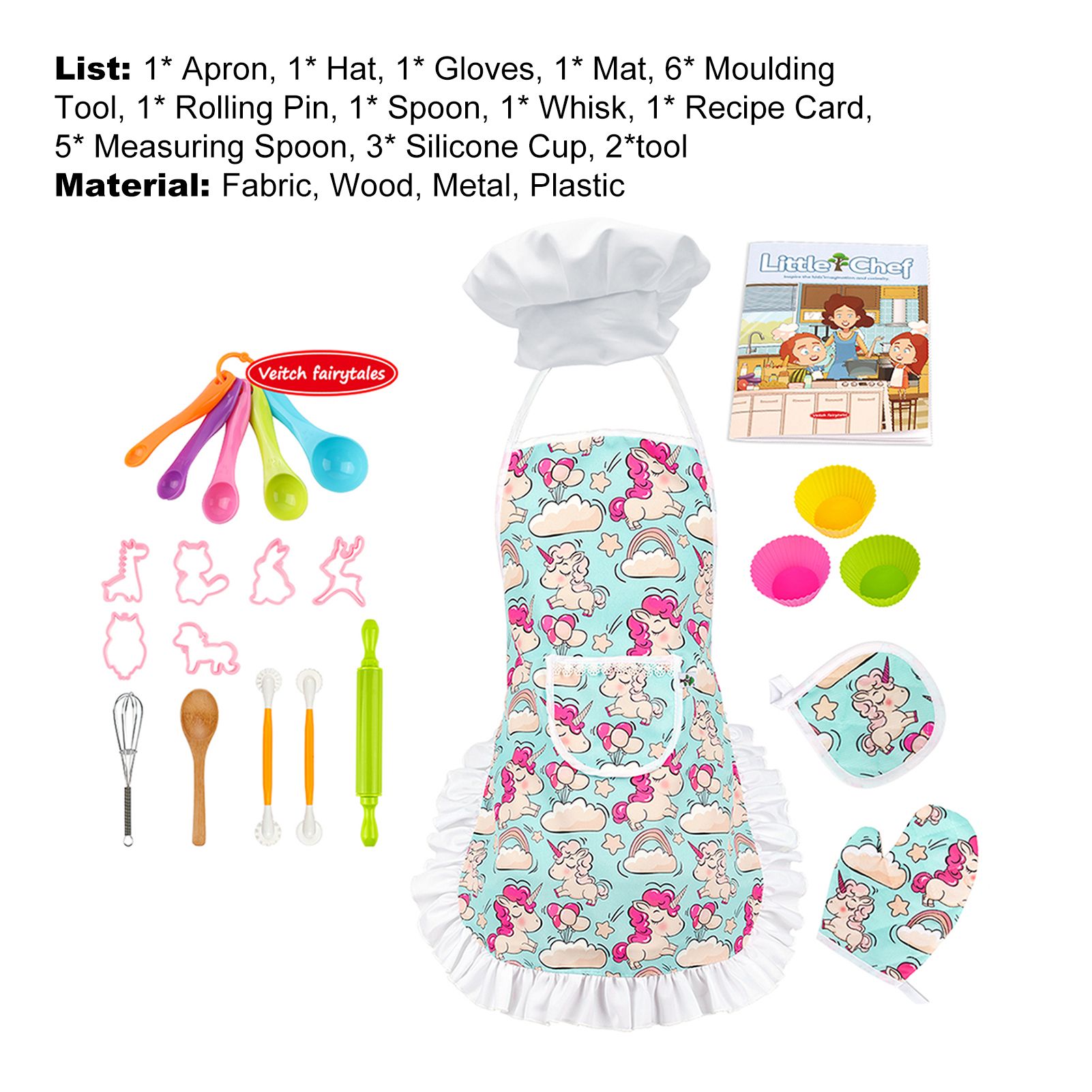 Chef Toy Combo Imaation Ability Children Kitchen Bake Playset