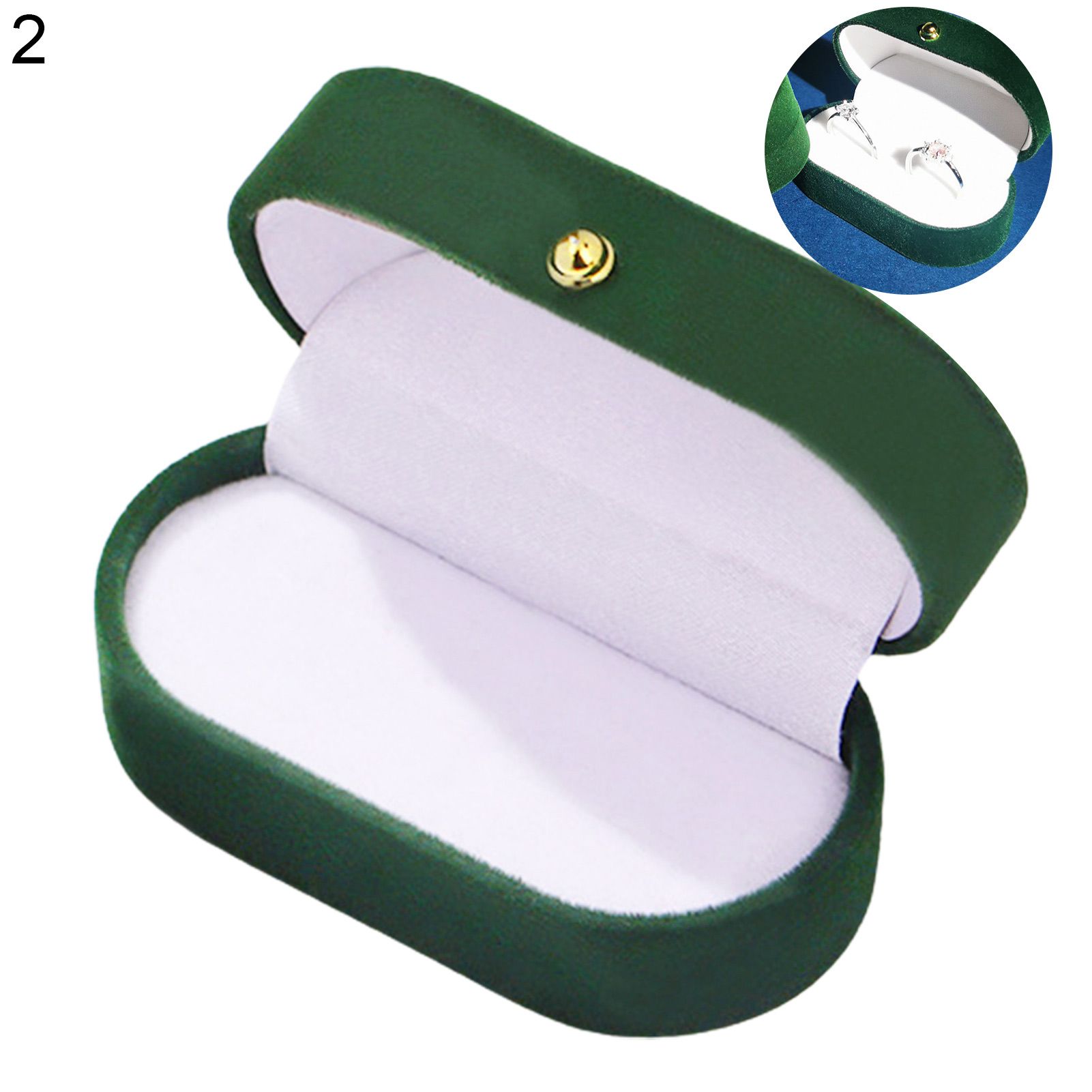 Jewelry Ring Box Dust-proof Porle Flocking Engagement Ring Holder Box