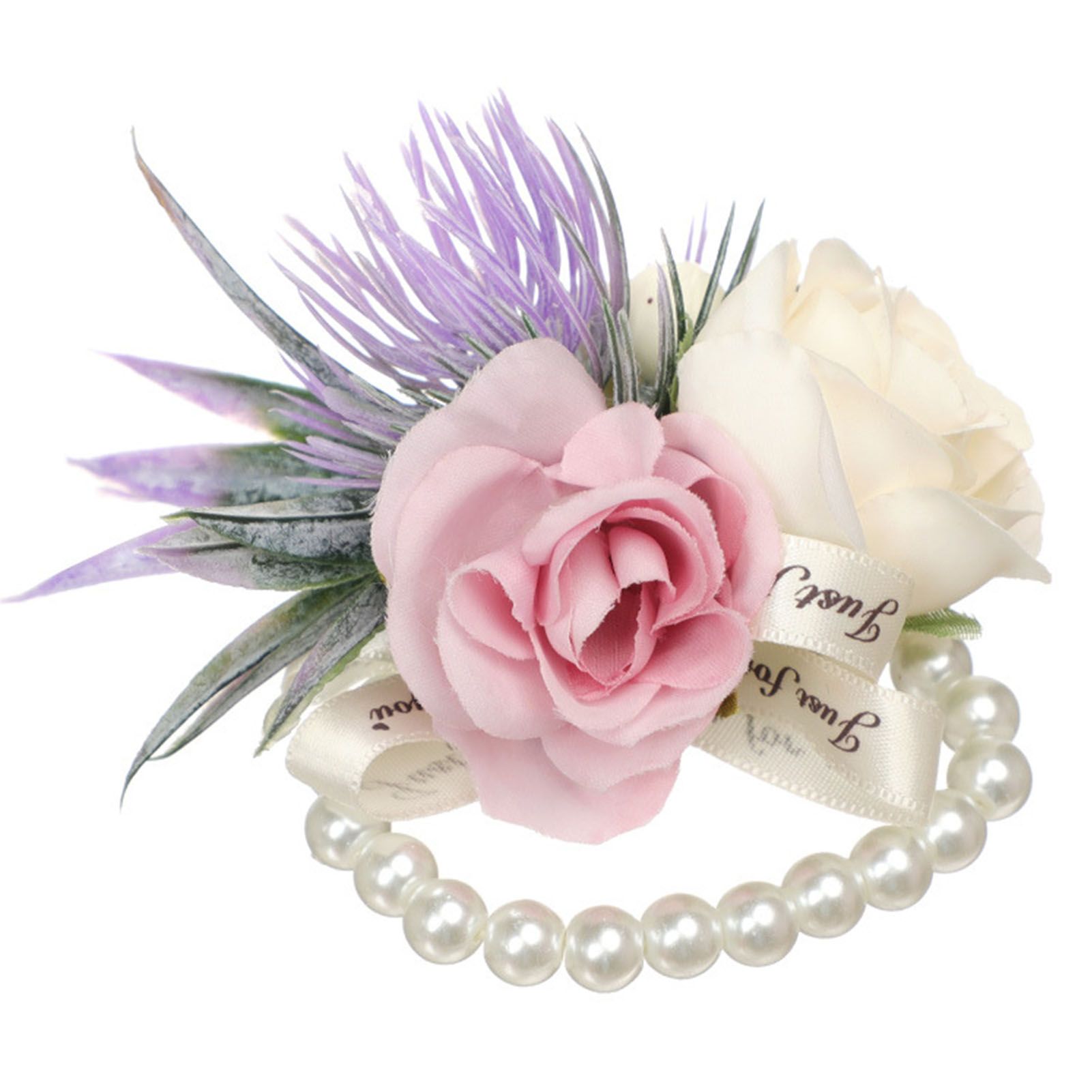 Wrist Corsage Flower Non-Fading Artificial Bride Bridesmaid Ribbon Flower Brelet