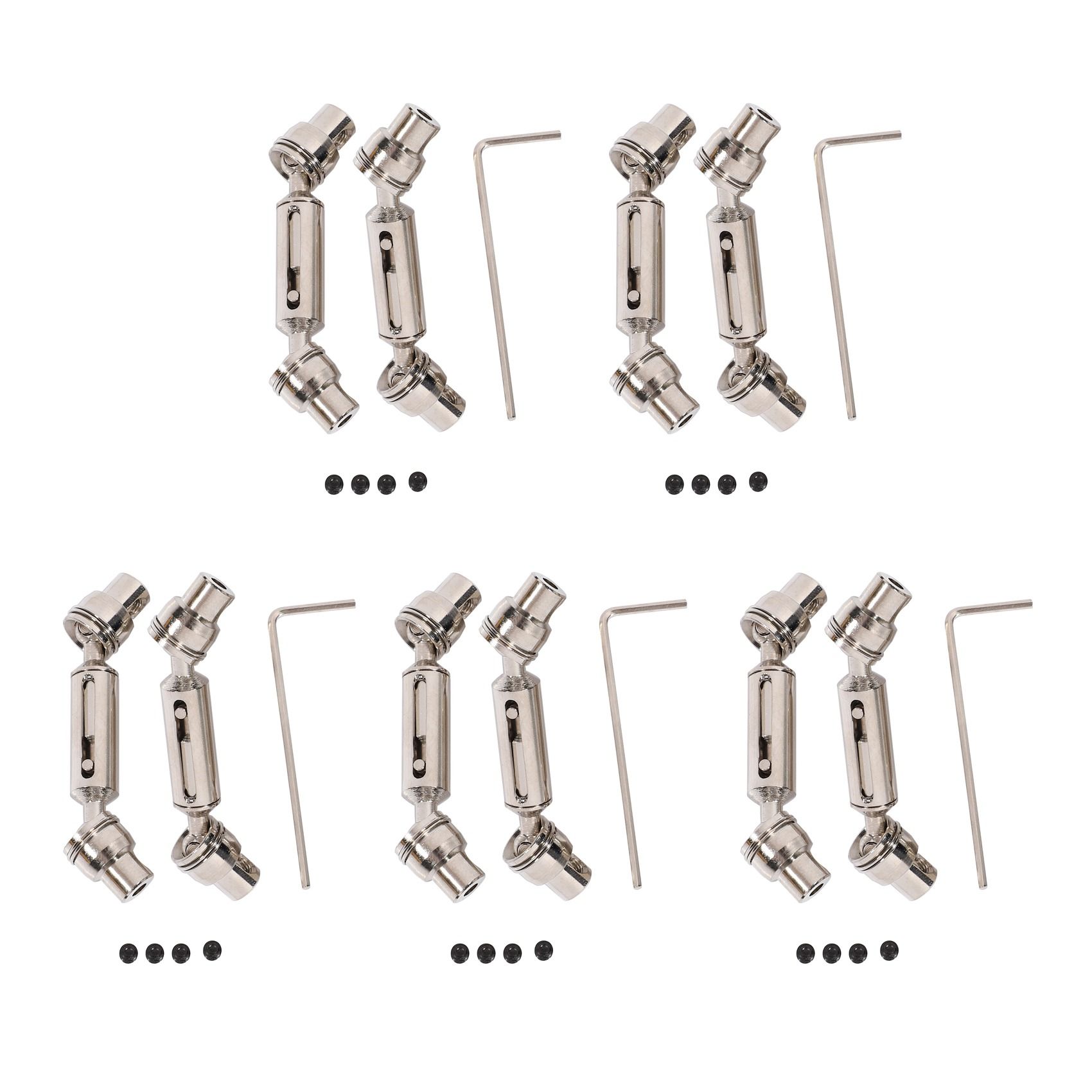 5 set Ural Truck RC Car Spare Parts Metal Front Rear Drive Shaft for Henglong WPL Ural B36 B16 C14 C24 B24