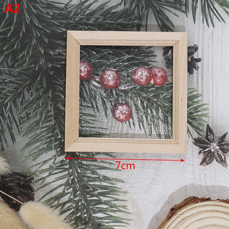 1/12 Dollhouse Miniature Wood Photo Frame Simulation Furniture Model Accessories