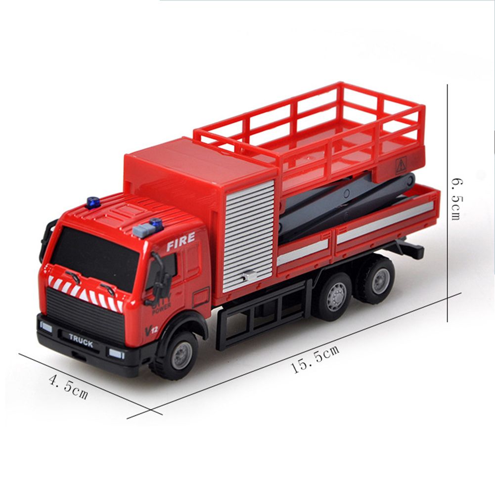 Medium-sized Alloy ldren Pull Back Car oy Fire-fighting Engineering Vehicle Multiple ulation Model color