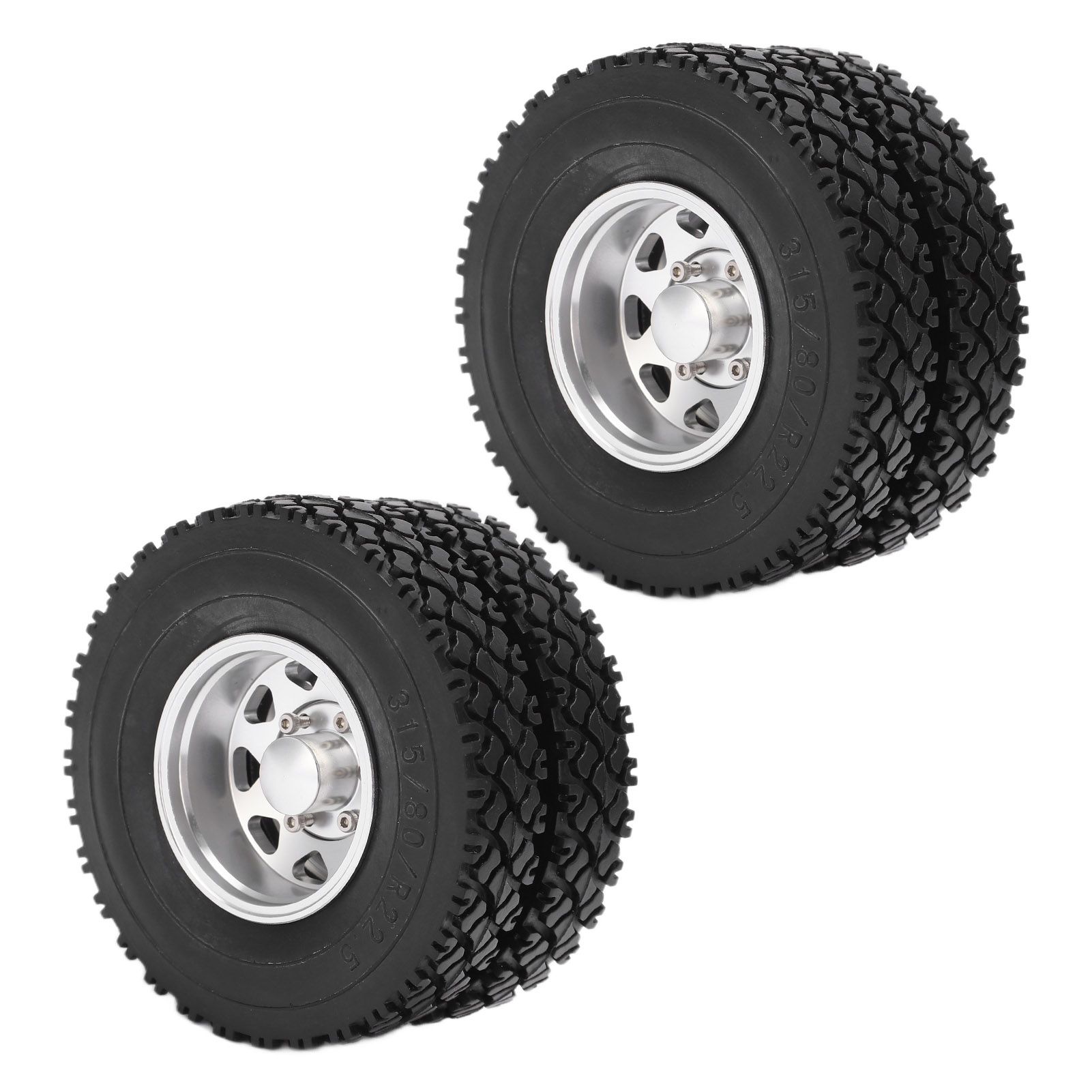 RC Rear Wheel Fine Workmanship Hub Rims with Tires for Dump Truck