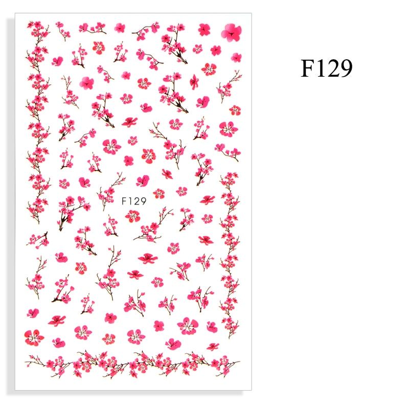 3D Stickers for Nails Abstract Face Maple Leaf Design Autumn 2021 Adhesive Gel Polish Slider Foil Manicure Accessory