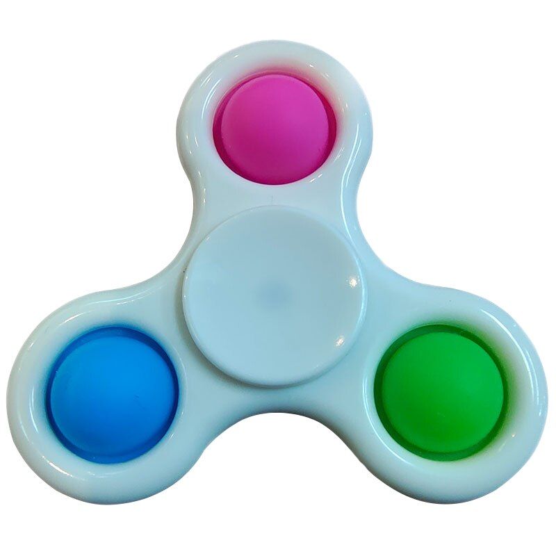 Anti-Stress Pressure Reliever Pop Fidget Toys Spinners Push Simple Dimple Bubble Keychain Autism Sensory Toys for  Kids