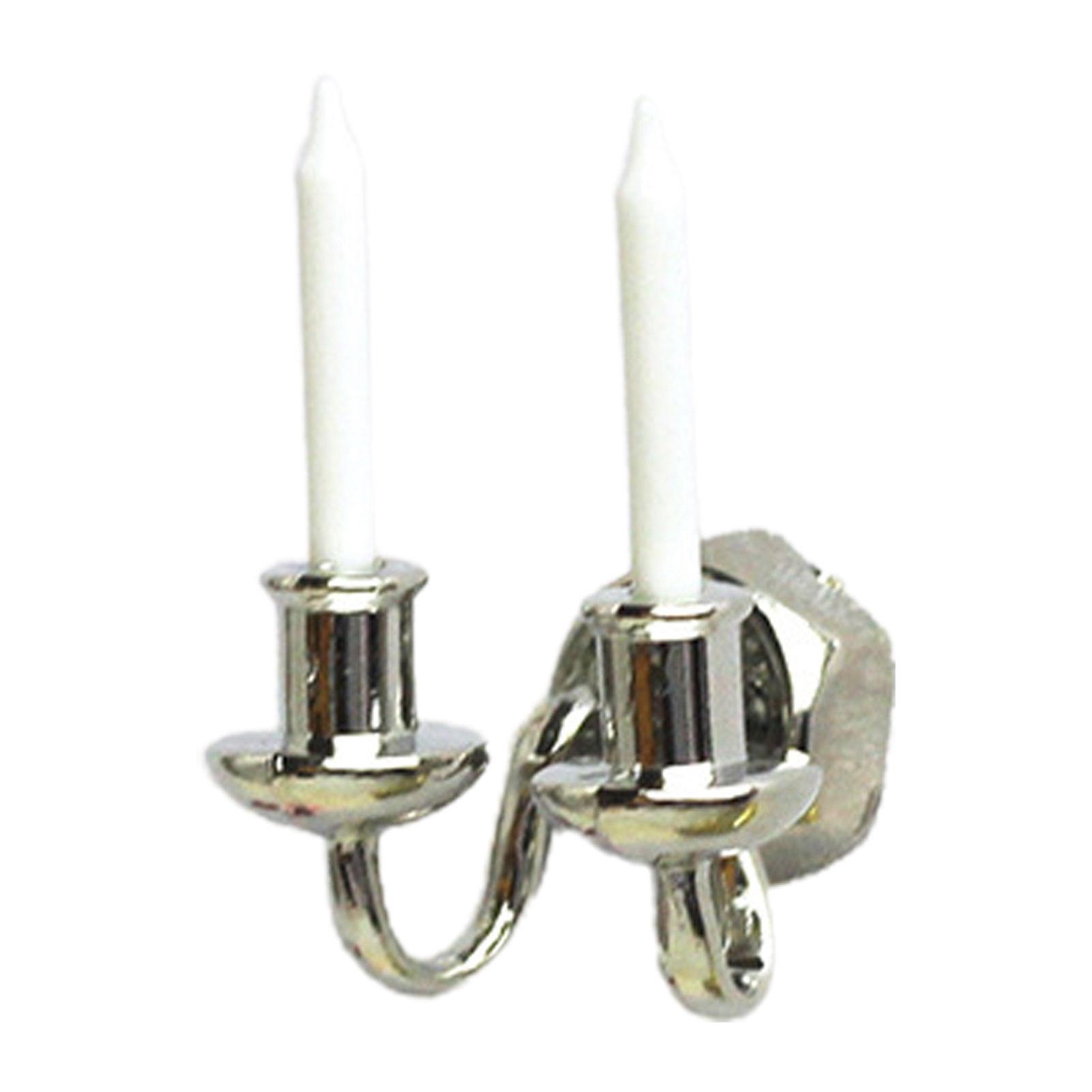 Lovely Miniature Dollhouse Candle Resin Double Head Wall Decoration Candle for Kids