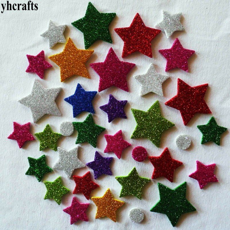 1bag/LOT.Glitter butterfly foam stickers Creative activitity items Kids room decoration Make your own handicraft OEM custom DIY