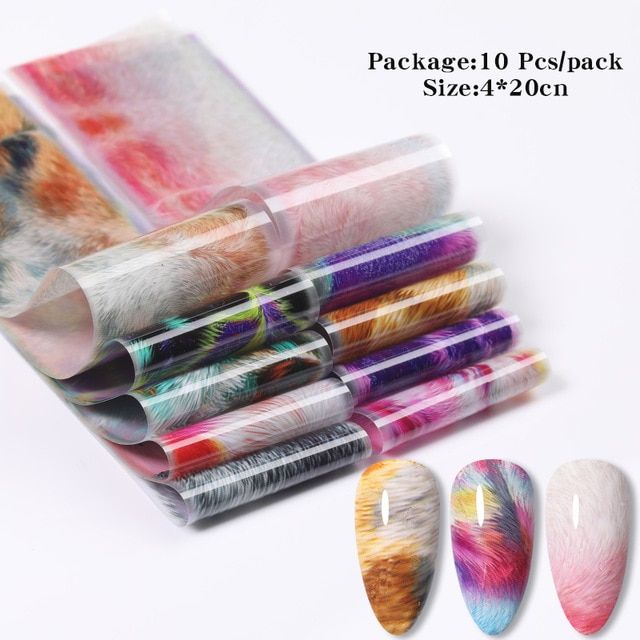 Floral Cupid Eros Holographic Nail Art Transfer Foil Sticker Starry AB Paper Wraps Adhesive Decals Nails Decoration Accessories