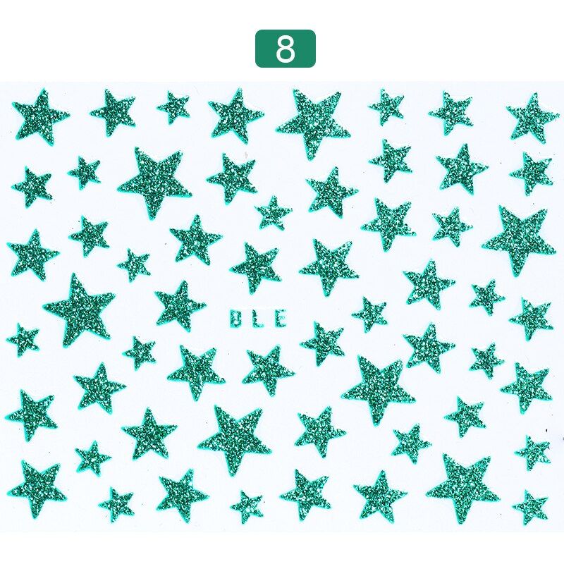 1 Sheet 3D Nail Sticker Little Starlet Transfer Beautiful Decals Decoration Nail Art Accessesiories DIY Nail Wraps Manicuring