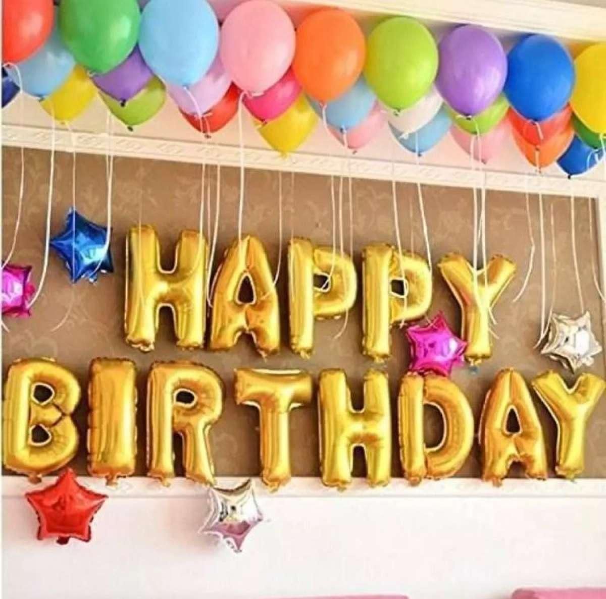Happy Birthdaay Foil Balloon Birthday Banner Ballon-Big Size Letter