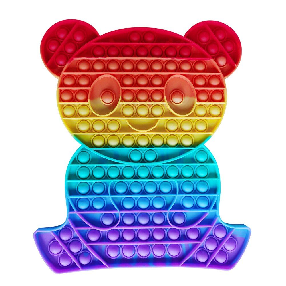 Giant Pop Its Pencil Case Big Antistress Push Pop Bubble Fidget Toys Popite Luminous Large Simpl Dimmer Figet Toy Kids Tie Dye