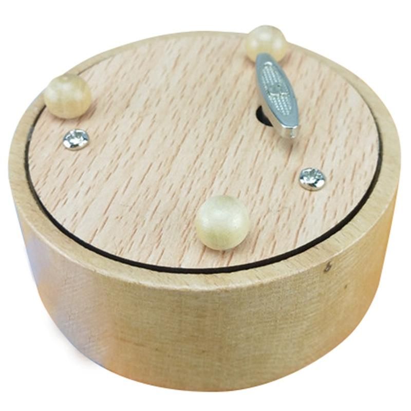 Round Blank Music Box Birthday Valentine'S Day Gift Action Figures Figurine Resin Handicraft Miniatures No Specified Music