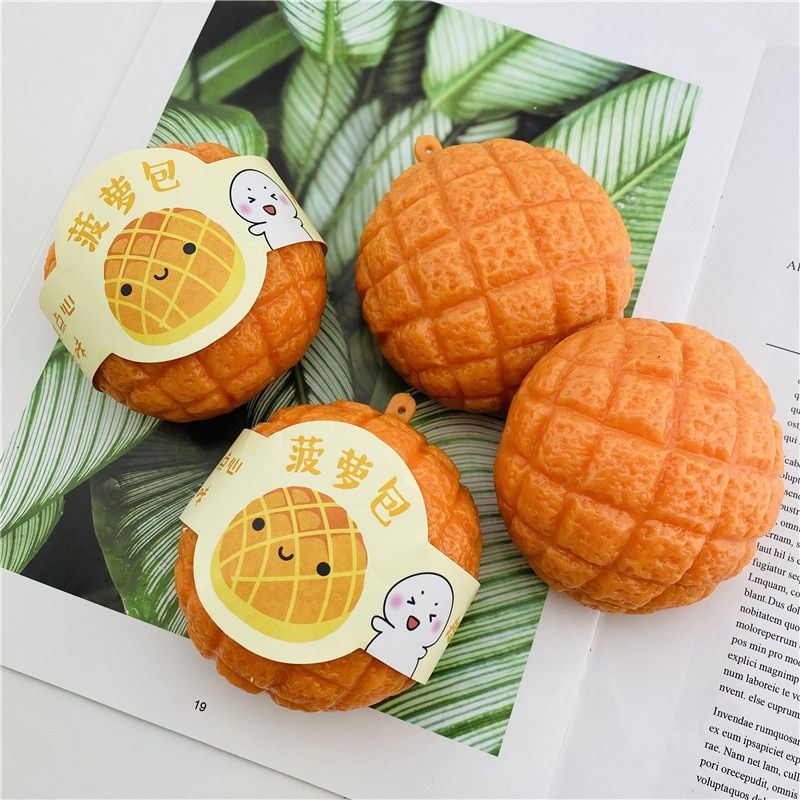 Unzip the artifact big bun pinch music simulation pineapple bag oil strip slow rebound decompression toy student small gift