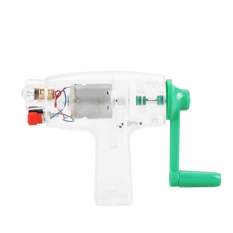 BRADOO- Kids Hand Crank Generator 6.3V 0.2A Electricity Generator Emergency Power Supply Mechanical Dynamo for Kids Science
