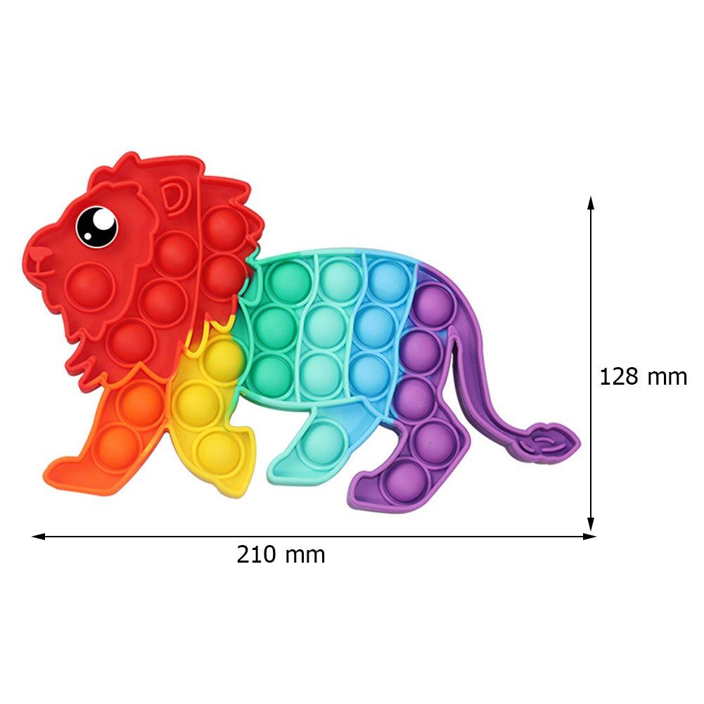 Rainbow Fidget Push Bubble Sensory  Stress Reliever Autism Needs Anti-stress  Children Toys Dropshipping