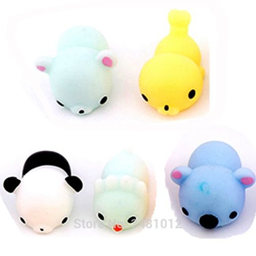 5pcs/set Squishy Squeeze Mochi Cat Antistress Squishes Shark Squishies Kawaii Animals Anti stress Gadget Funny Toys for Children