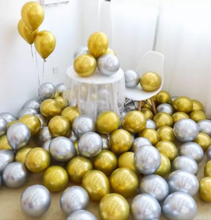 Metallic Balloons for Decoration, 10-12 inch Pack of 25 Balloons
