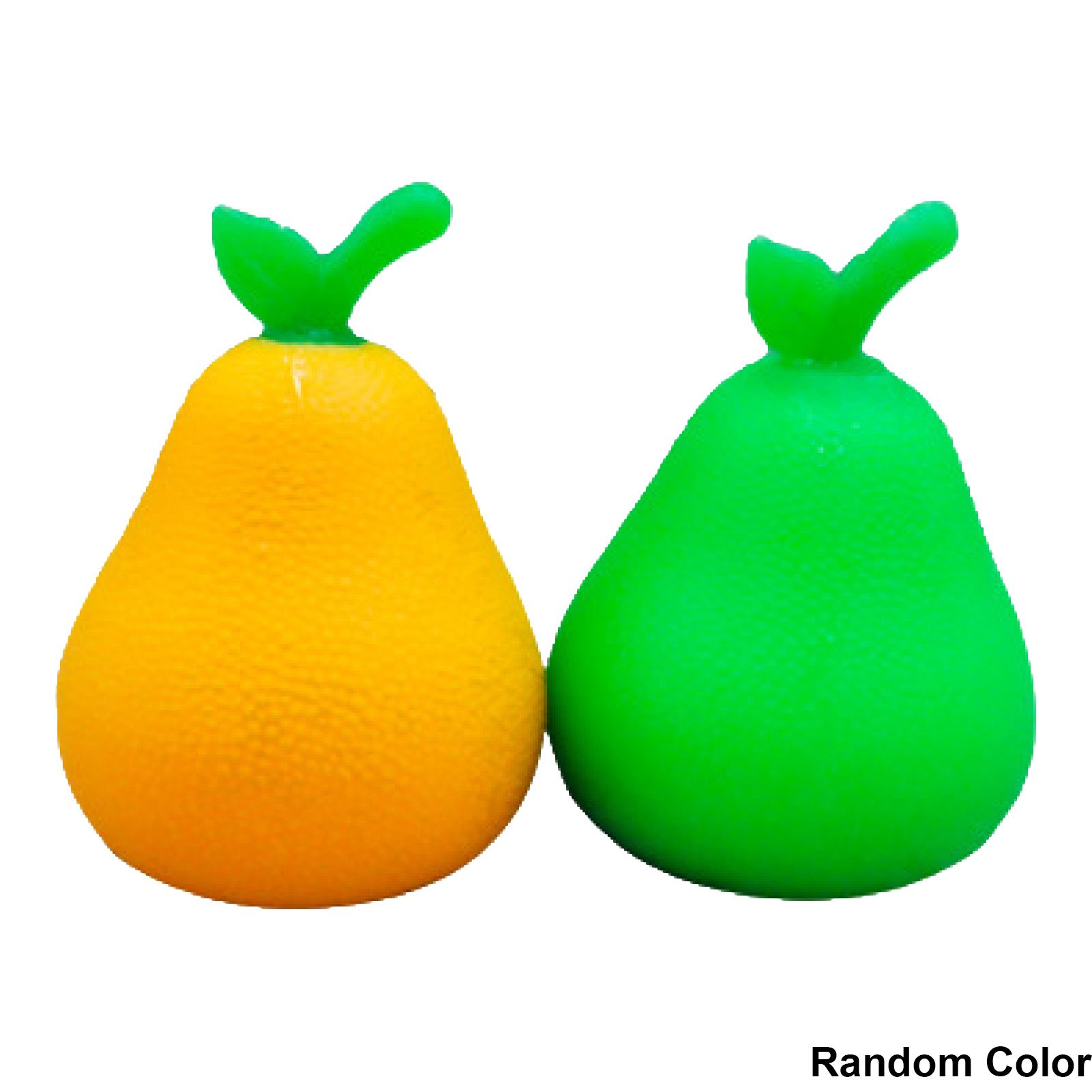 2Pcs Decompression Toy Creative Portable TPR Rubber Unzip Fragrant Pear Fruit Squeeze Toy for Office