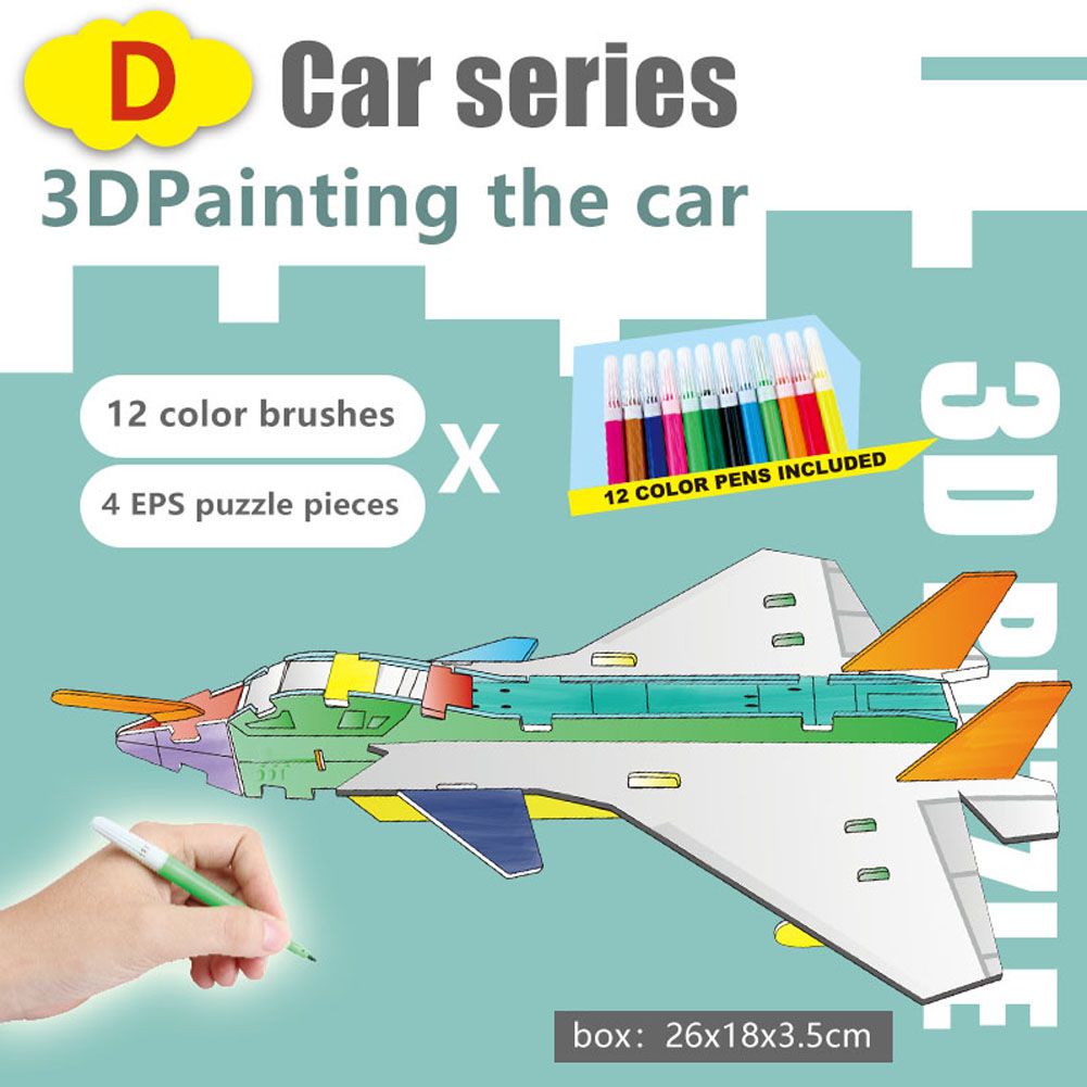 3D Puzzle Painted Random Drawing Parent-child Interaction Graffiti Creativity Children Puzzle Spell Toys