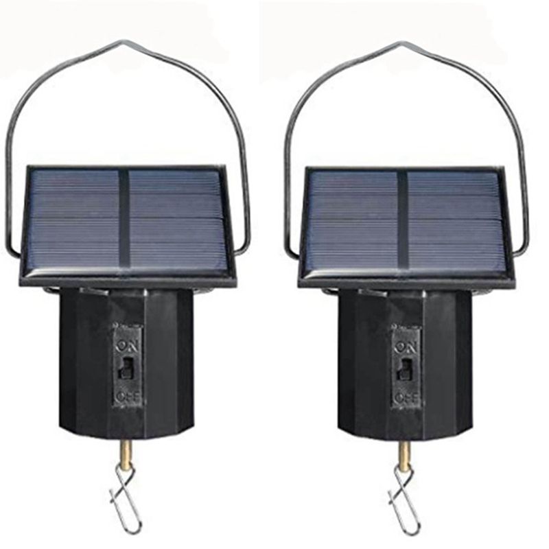 Solid Solar Hanging Display Motor Rotating Small Motor Solar Energy Wind Spinner Motor Multi-Purposes Rotatable Hook 2Pcs