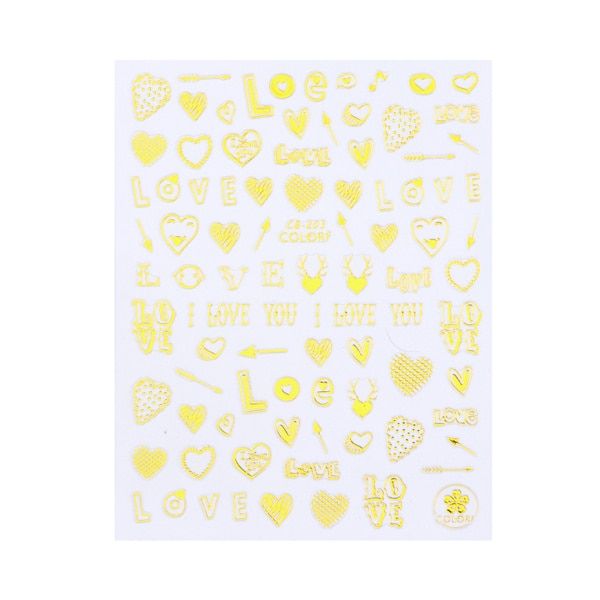 1pc 3d Stickers On Nails Cartoon Abstract Sliders For Nails Flowers Adhesive Nail Decals Foil Wraps Design Manicure NFCB196-203