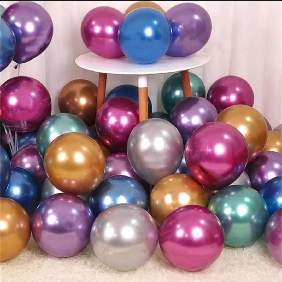 Metalic Color Balloons - 10 Pieces