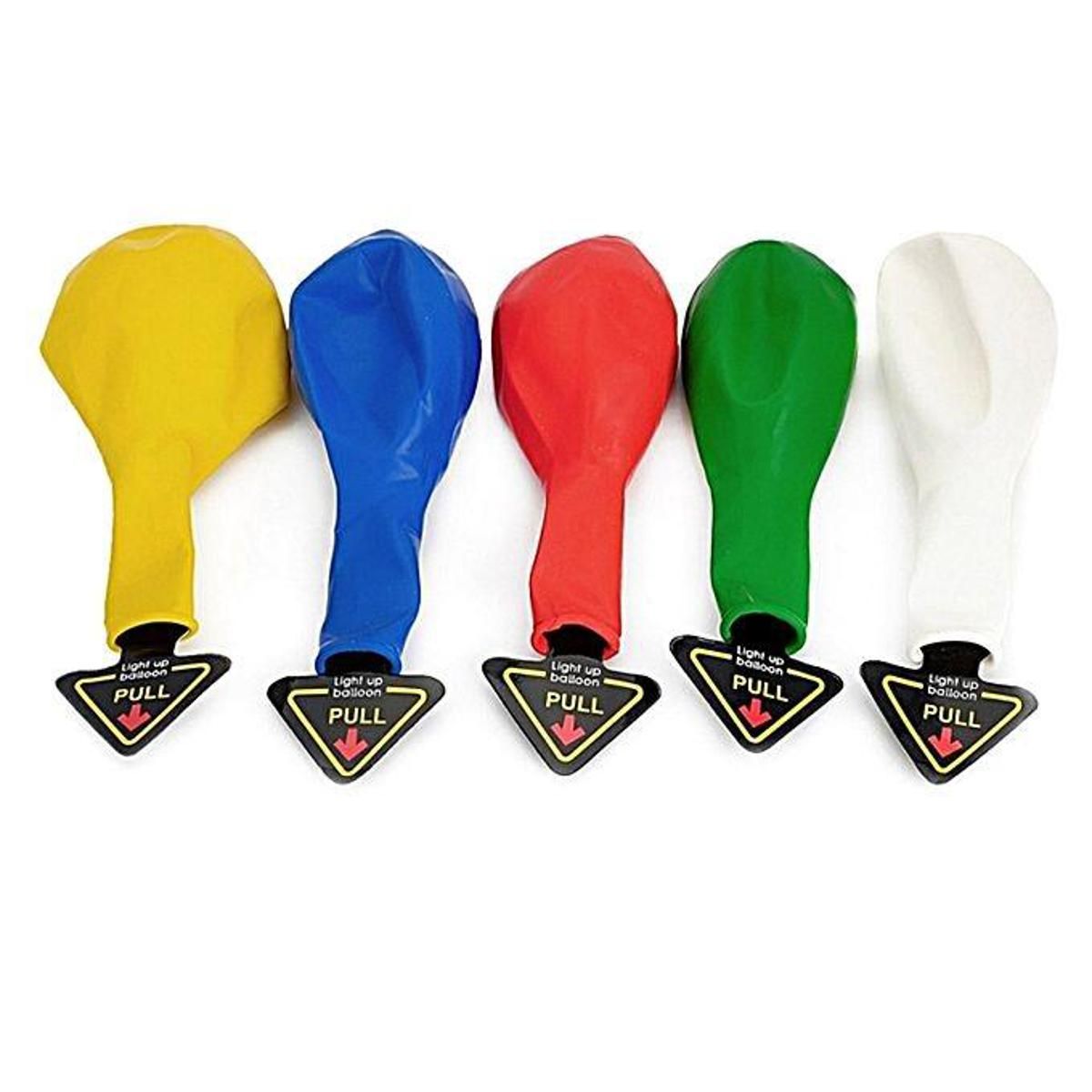 LED Magic Balloons - 5pcs - Multi-color
