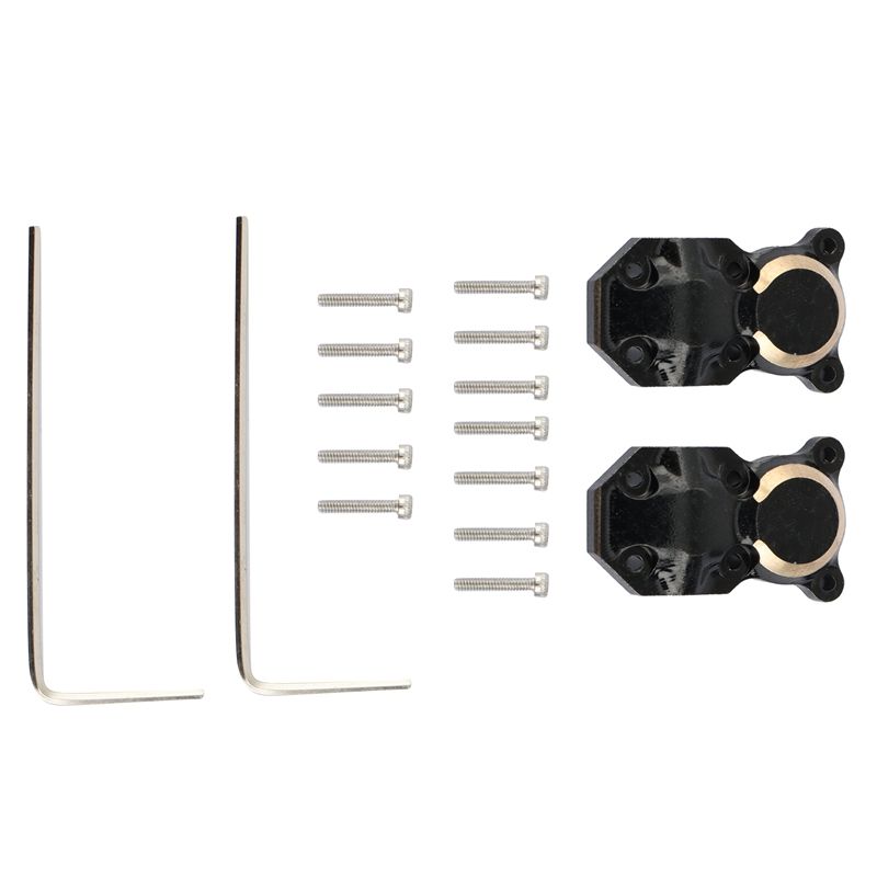2Pcs Metal Brass Front and Rear Axles Diff Cover for 1/24 RC Crawler Car Axial SCX24 90081 AXI00001 Upgrade Parts