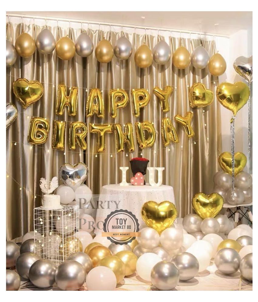 Happy birthday foil full decoration packages