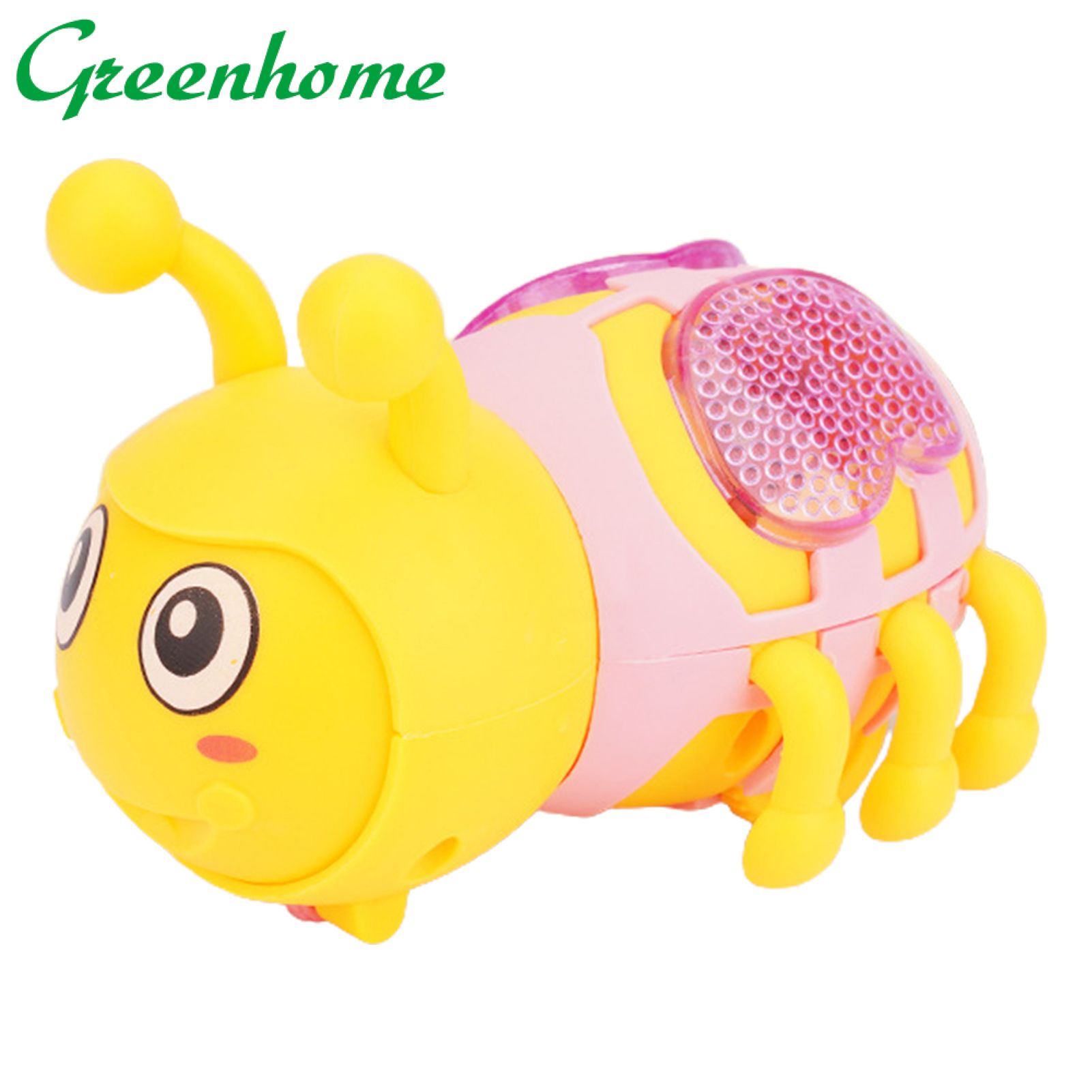 Greenhome Bee Shape Walking Clockwork Wind Up Plastic Kids Toy Early Educational Gift