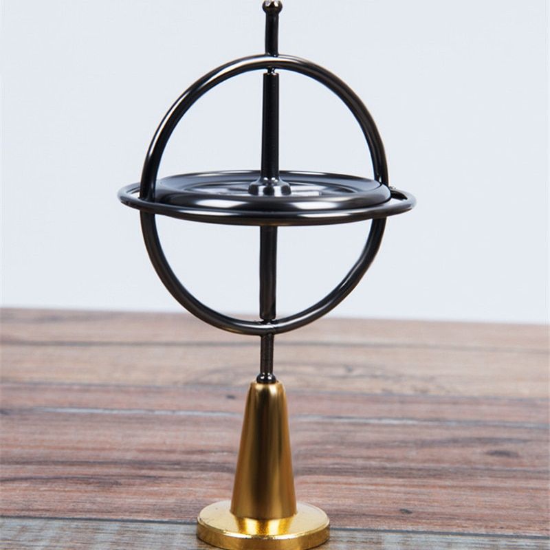 Newest Creative Finger Gyro Metal Alloy Decompression Gyroscope  Scientific Educational Relieve Classic Toys For Children Kids