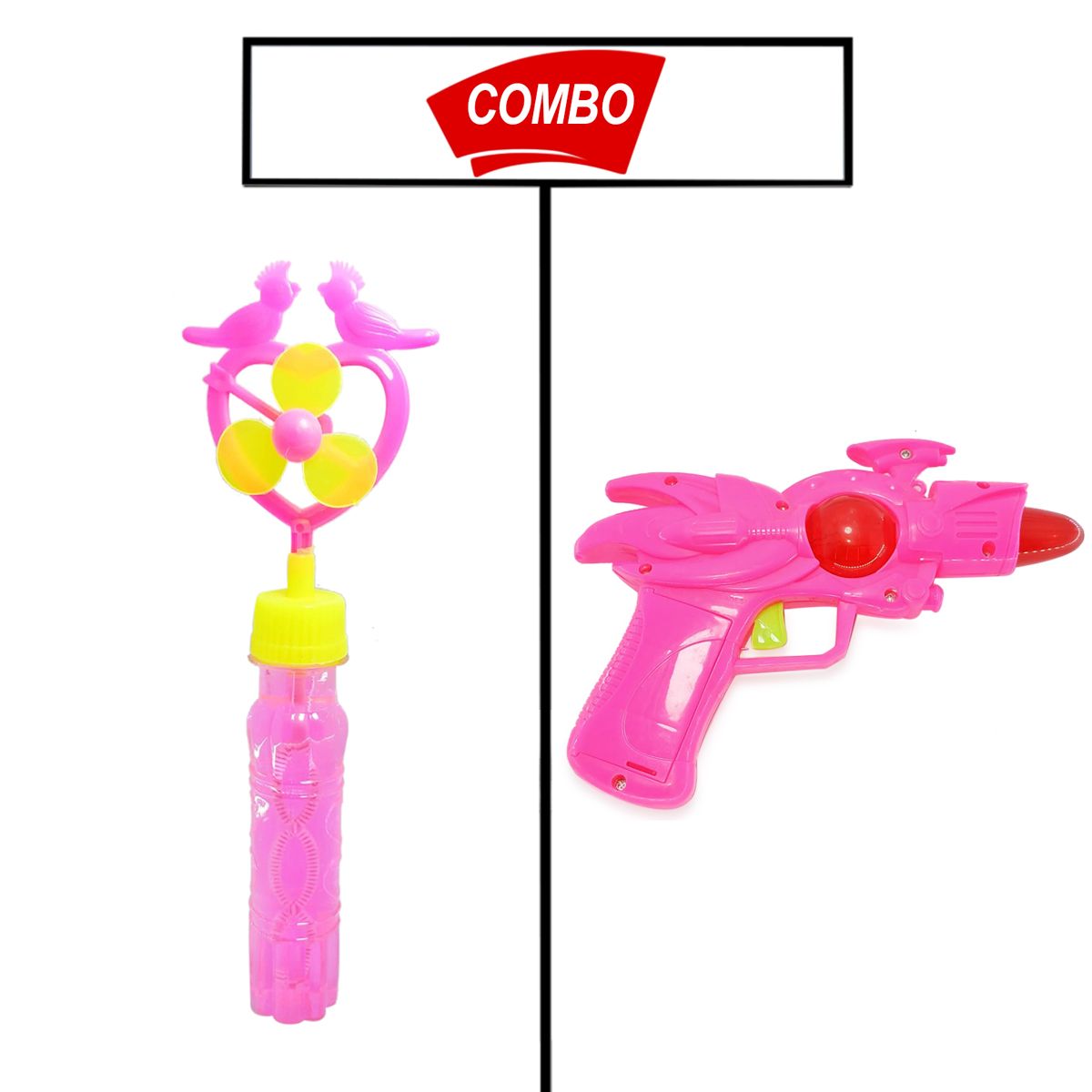 BUBBLE BLOWER WITH NERF MUSIC FUN GUN TOYS COMBO PACK FOR YOUR KIDS