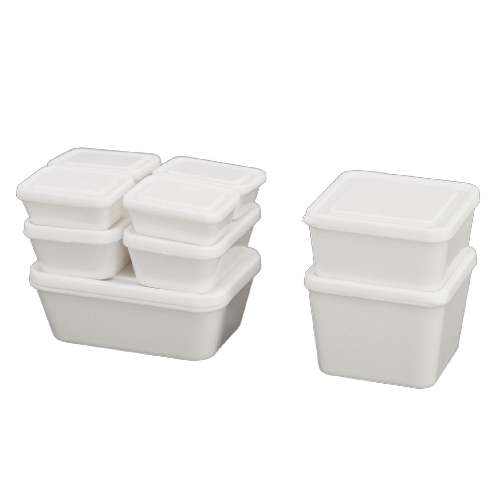 9Pcs Mini Fresh-keeping Box High Simulation Kitchen Accessories Transparent Color Food Container DIY Toy for Dollhouse