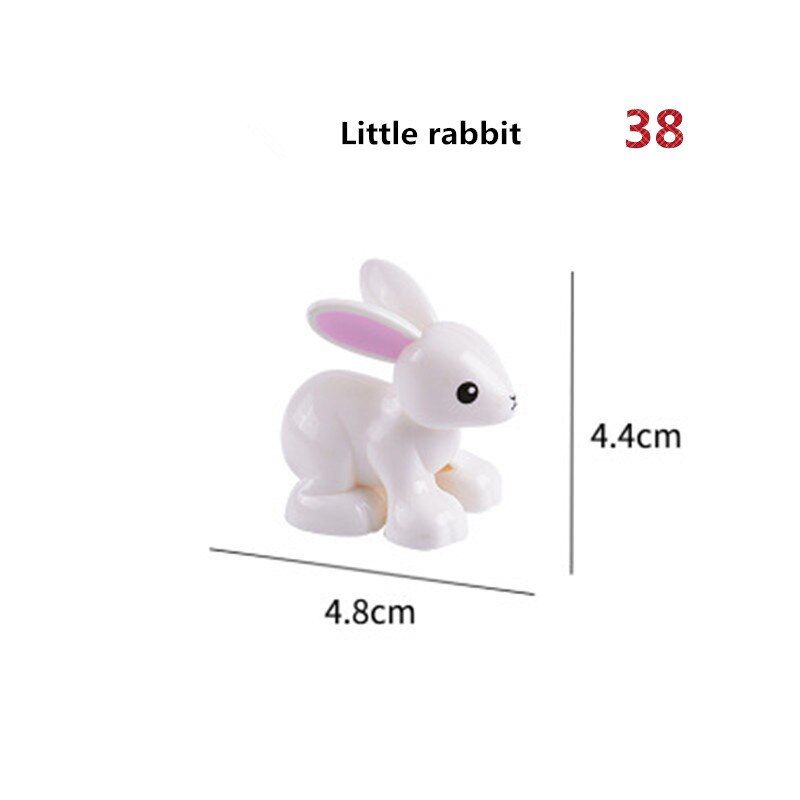 Animals Farm Horse Accessories Building Blocks Eduactional Toys for Children Compatible with Duploed Parts Baby Toy kids gift
