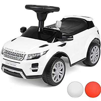 Evezo Range Rover Evoque, Ride On Toy Kids Toddler Foot to Floor Push Car w/ Horn Officially Licensed (Red)