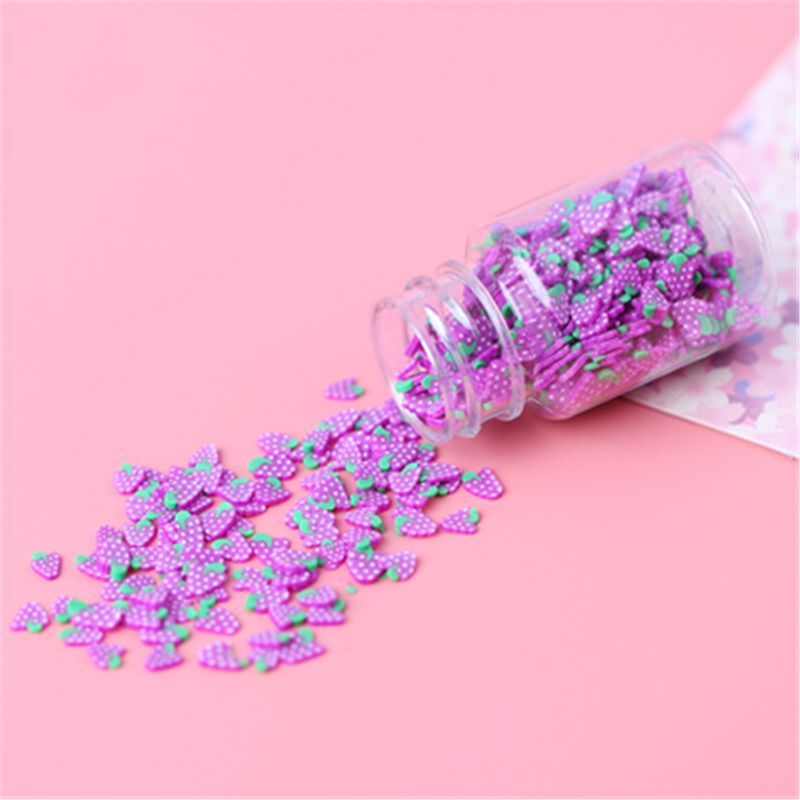 1200pcs DIY Slime Soft Fruit Slices Fingernail Supplies Super Light Clay Accessories Cream Glue Material Toys for children Gift