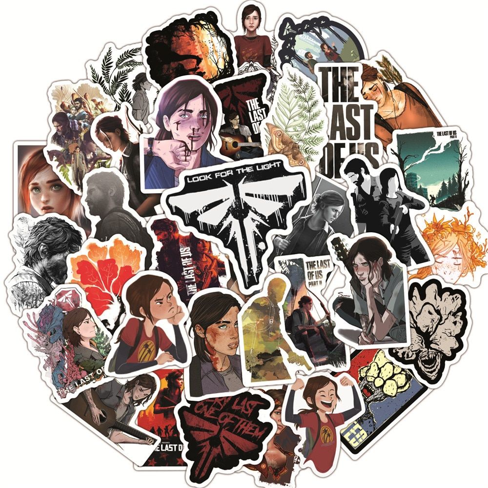50 PCS The Last Of Us Stickers for Car Styling Bike Motorcycle Phone Laptop Travel Luggage Cool Funny  JDM Spoof Decal