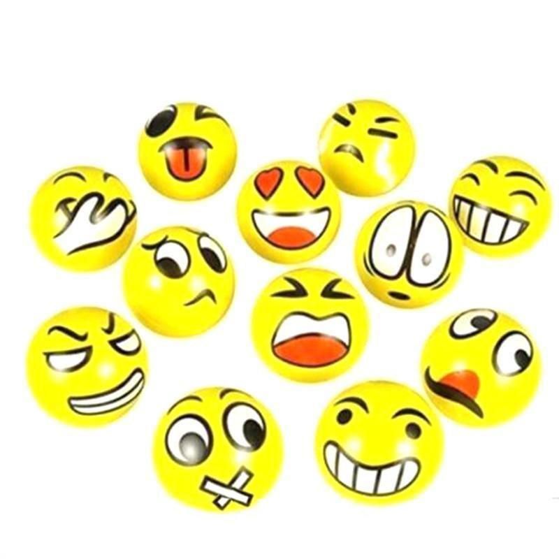 Stress Ball Emoji Squeeze Ball Exercise Stress Ball Pu Rubber Toy - 1 Pcs