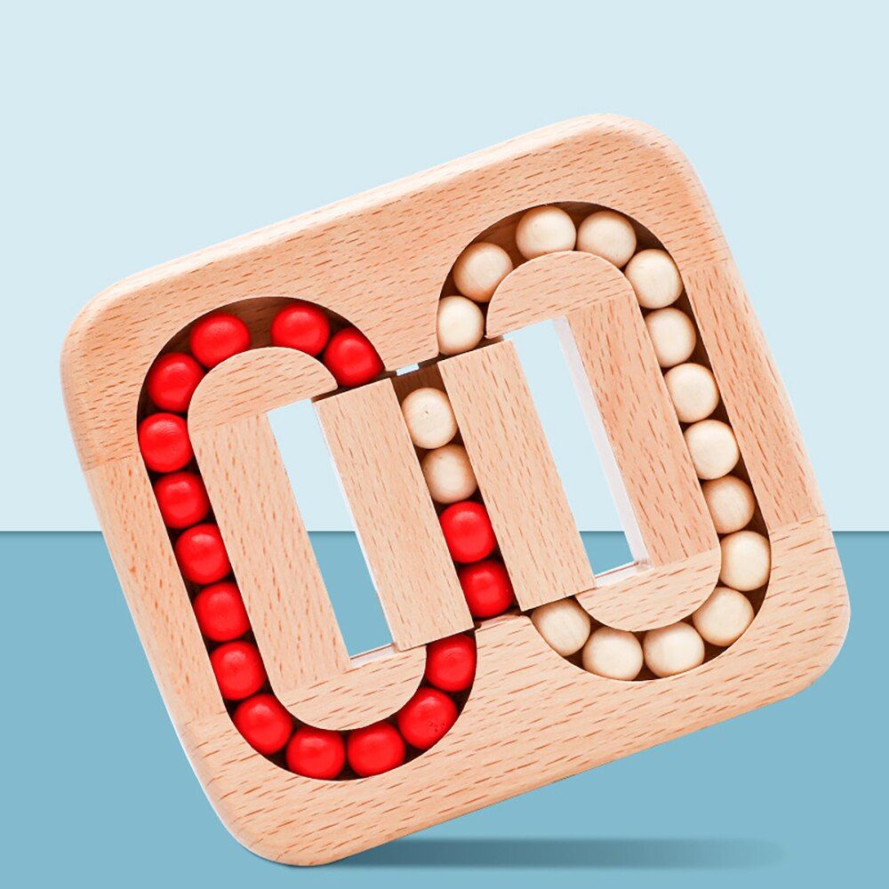Wooden Ball Maze Toy Flat Ball Game Brain Training Decompression Game Toy Wooden Smooth Table Desktop Gift Children Adults