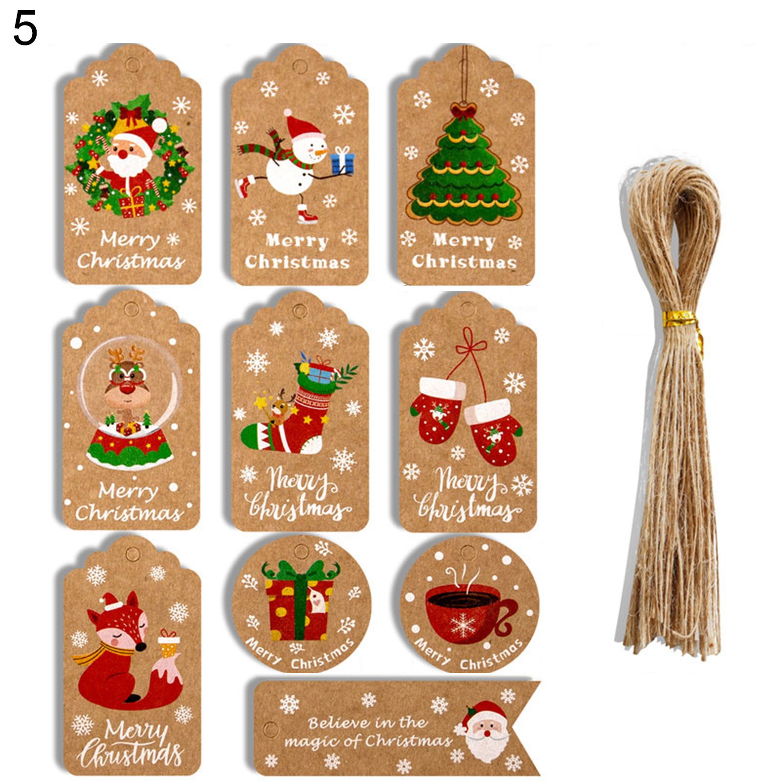 Christmas Tags Eye-catching Hanging Ornaments Christmas Paper Cards