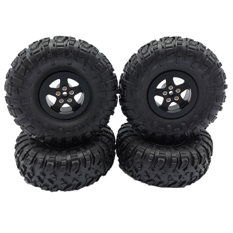 Metal Wheel Rim with Rubber Tires Tyre for MN D90 MN99S WPL C14 C24 B14 B24 B36 RC Car Upgrade Parts Accessories