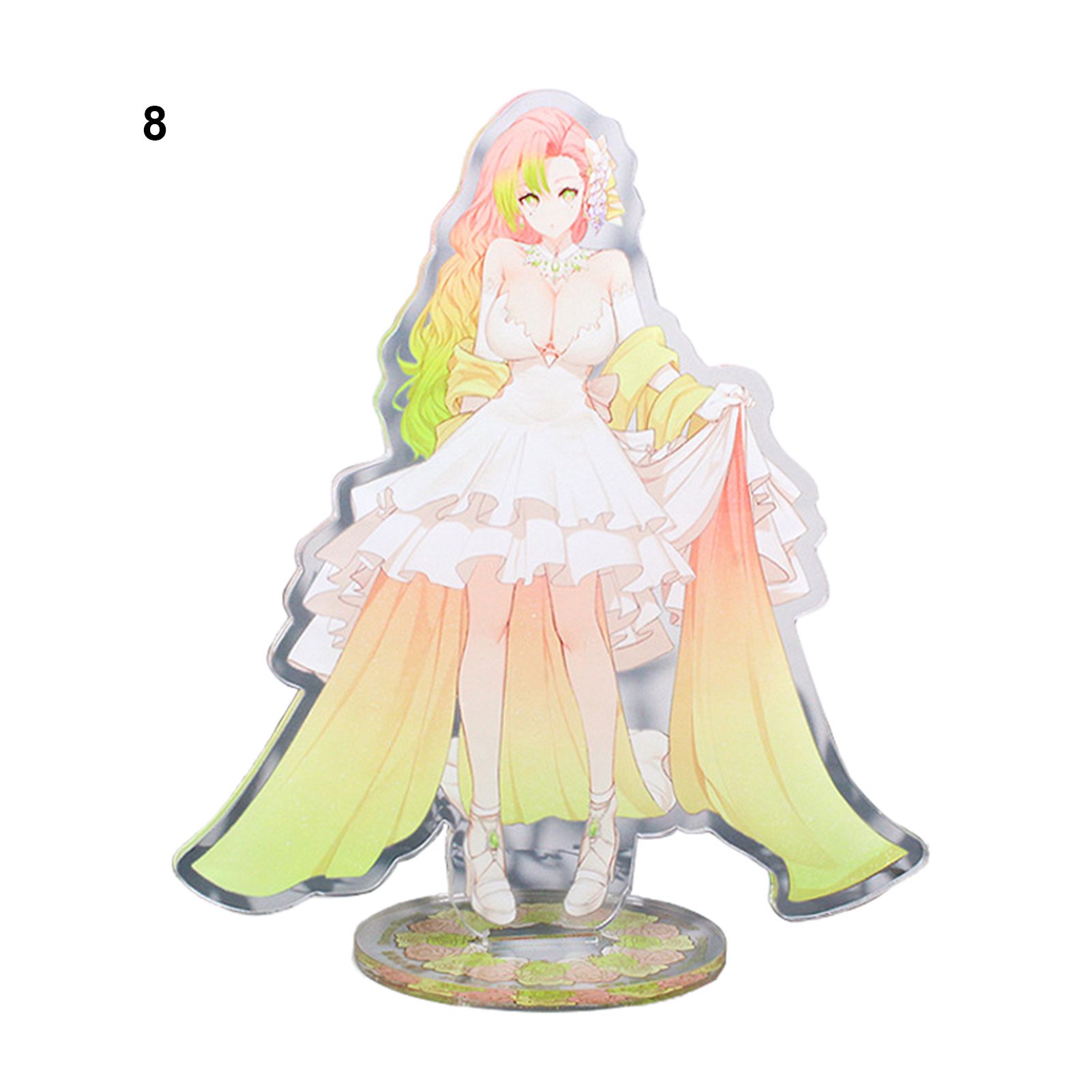 Livecity Demon Slayer Acrylic Standing Anti-crack Wear Resistance Stability Anime Demon Slayer Cartoon Acrylic Standing for Decor