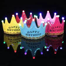 Happy birthday lighting head cap