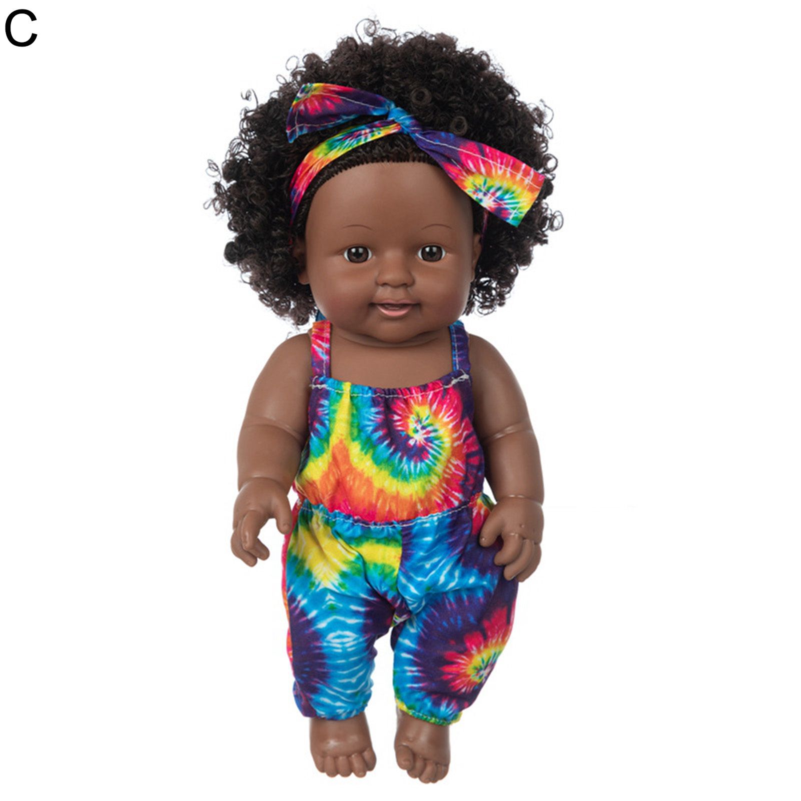 African Black Girl Doll Vivid Expression Excellent Craftmanship Collectable African American Vinyl Girl Dolls Toy for Decor